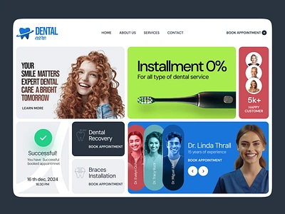 Dental Concept 2024 app dental dental clinic dental concept design design trend landing page latest new noteworthy pro designer ui ux web