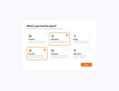 What’s your favorite sport? ⚽ 🏀 🏈 ⚾ 🏐 🏸 clean ui icon set icons mingcute sport ui ui design