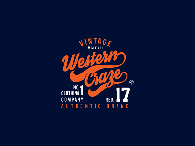 Western Craze Typography blue t shirt brand t shirt branding creative design designoftheday graphic design illustration illustration art logo navy blue t shirt t shirt design typography vector western carze