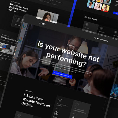 Website not performing - Landing Page branding design digital agency digital performance flat landing page ui uiux ux web application website website improvement website performance website services