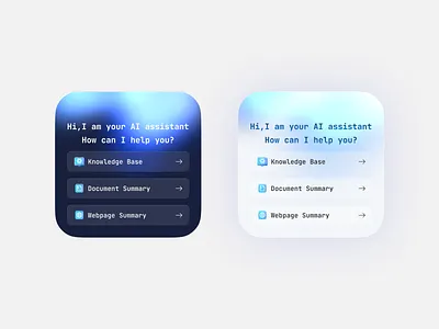 AI Assistant Interfaces badges design icon illustrations ui
