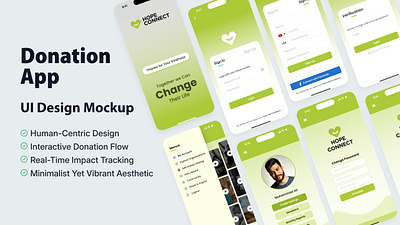 Redefining Donation App UI with Impactful Design | UI UX Design app ui dashboard design donation app donation app ui designer ios ios app designer landing page trending ui design ui ui design ux