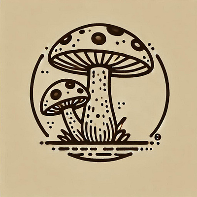 Mushroom Artistic Illustration