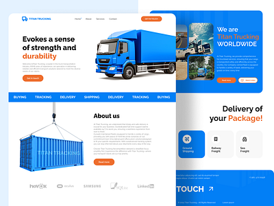 Transportation Wbsite branding graphic design typography website