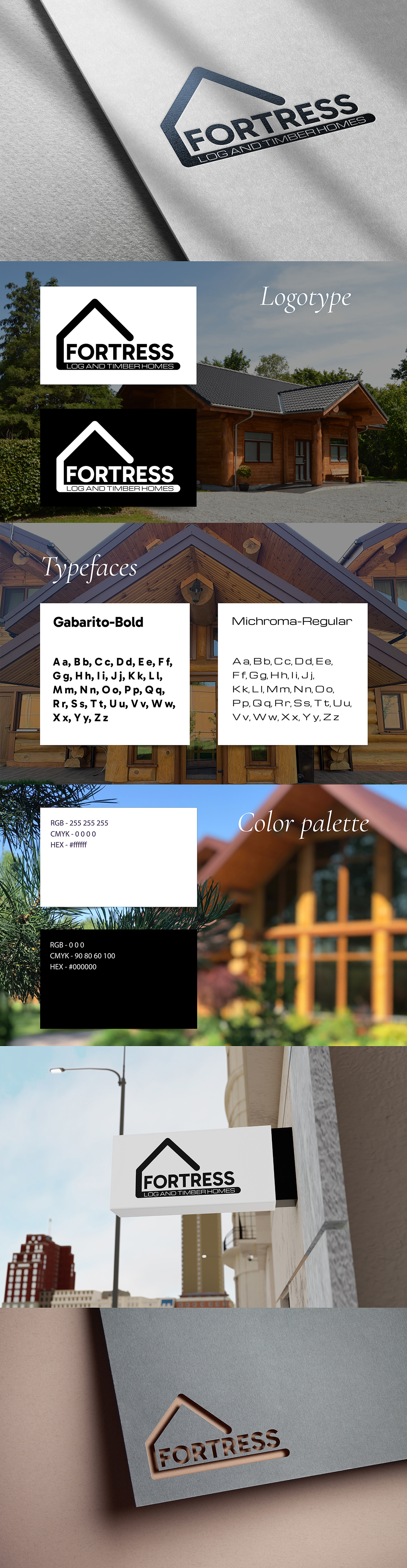 Logo for a company that builds log houses animation branding graphic design identity logo