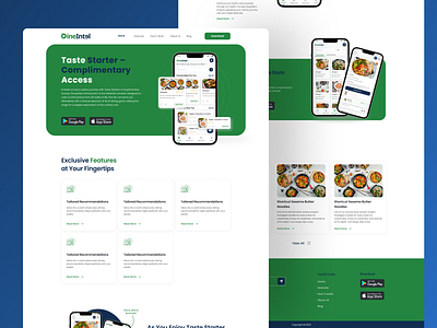 DineIntel-Restaurant app presentation website app branding creative landing page dinner figma website food app food delivery app food delivery website food website home page landing page marzia mobile mobile app presentation restaurant app restaurent simple ui ux