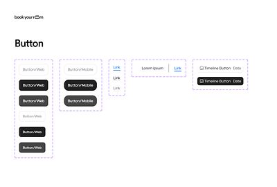 Book Your Room Design System Button app design