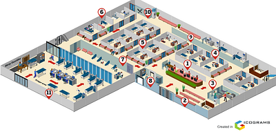 Floor Plans | Hospital Planning 3d 3d modelling floorplans hospital floor design