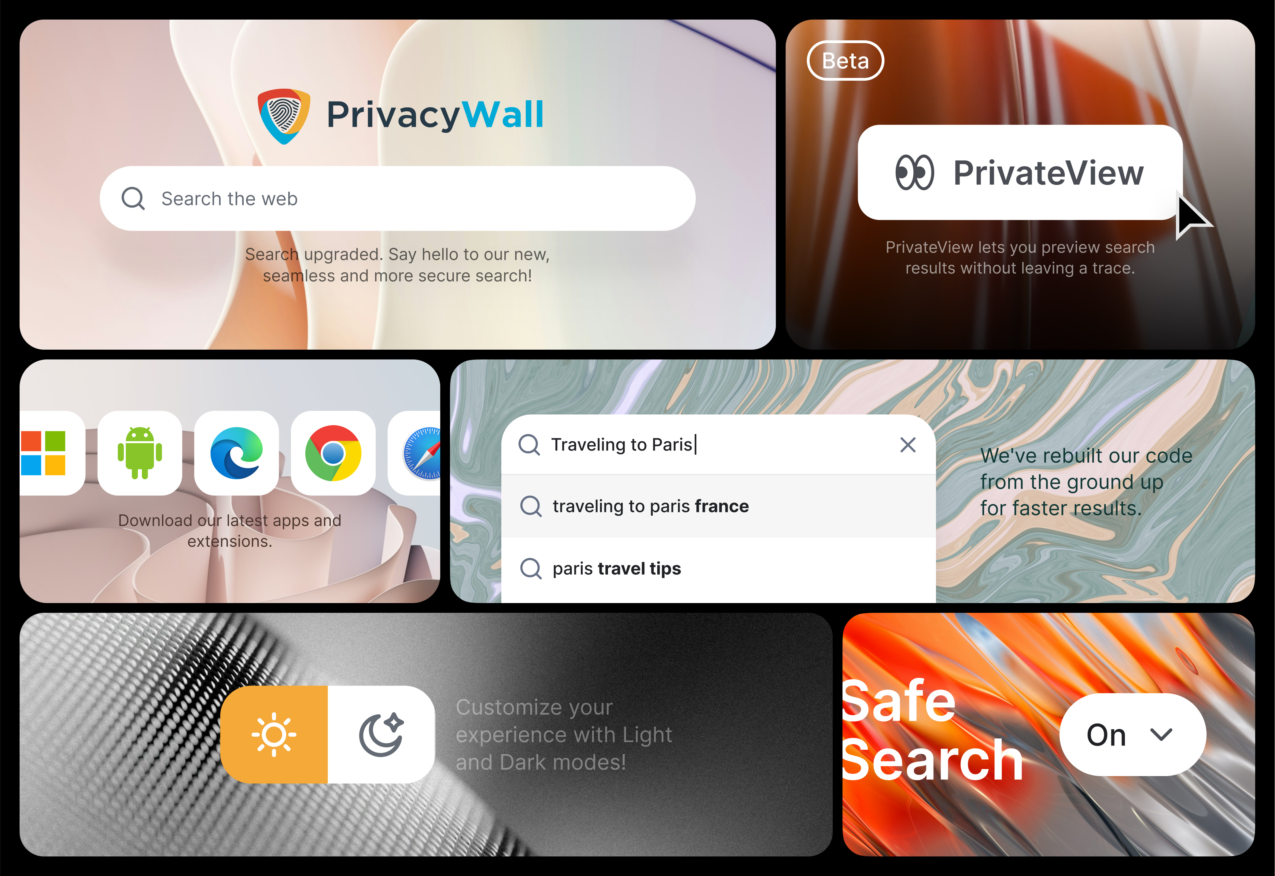 PrivacyWall android app chrome edge browser engine microsoft privacy search secure suggestions ui users ux web