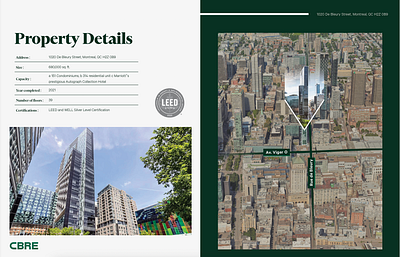 Real Estate Brochure CBRE branding brochure creative design graphic design layout logo map mock up modern real estate