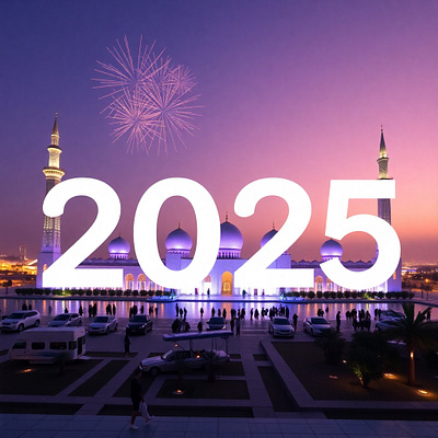 UAE New Year 2025 Illustration illustration