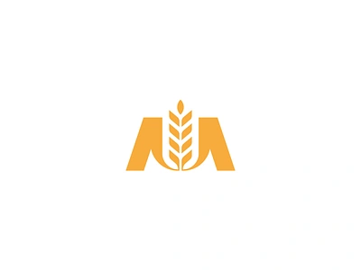 Letter M+U Agriculture Logo agriculture logo idea letter m and u logo letter m logo letter m logo idea letter mu logo idea yellow logo