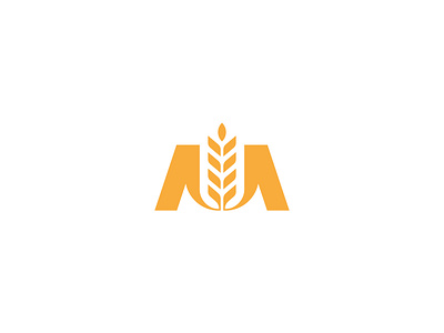 Letter M+U Agriculture Logo agriculture logo idea letter m and u logo letter m logo letter m logo idea letter mu logo idea yellow logo