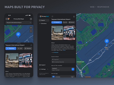 PrivacyWall Maps airport attractions beta locations maps mobile navigation places privacy responsive search secure user web