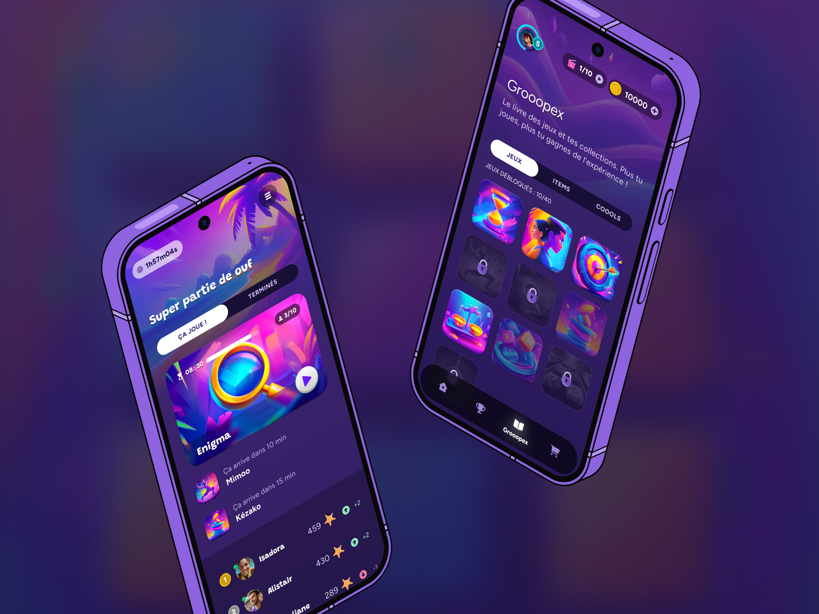 🕹️ Grooop app cards design friends fun game games happy mobile ui ux design videogames