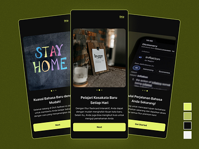 Dict App - OnBoarding Page app design dictionary figma minimalist uidesign unsplash