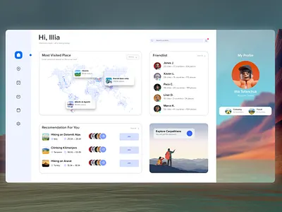 Travel Dashboard design desktop app travel trip ui ux web design