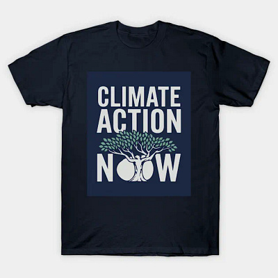 CLIMATE ACTION NOW Classic T-Shirt font sans serif graphic design tshirt