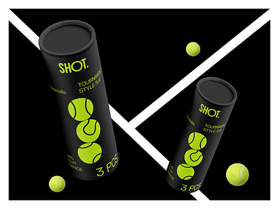 SHOT TENIS EQUIPMENT PACKAGING 3d branding design graphic design illustration logo mockup ui ux vector