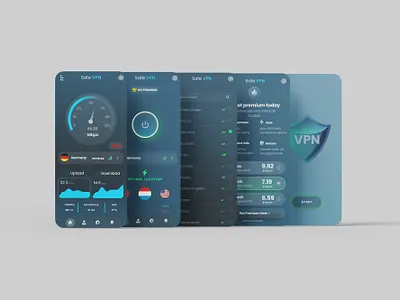 SAFE VPN APP UI DESIGN DESIGN BY : RAJIB KUMAR NATH 3d branding design graphic design illustration ui ui app ui design ux uxui uxui design