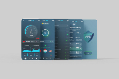 SAFE VPN APP UI DESIGN DESIGN BY : RAJIB KUMAR NATH 3d branding design graphic design illustration ui ui app ui design ux uxui uxui design