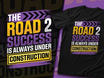 The Road to Success Typography T-Shirt Design custom typography design graphic design graphic tshirt logo design road 2 success tshirt road to success typography tshirt tshirt deisgn typography typography tshirt