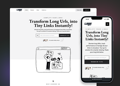 Short Freely - A URL Shortener UI Design branding clean design dashboard design dashboard ui design hero section homepage design landing page saas ui ui design uiux url shortner web design web development website