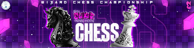 CHESS TOURNAMENT BANNER adobe banner chess chess tournament banner graphic design illustrator photoshop purple tournament poster