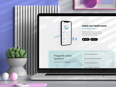 🧘Wellness Health Check cards clean design health lab medical mesure prototype test ui webdesign wellness