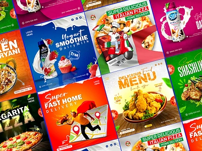 Food-Social-Media-Post & Social-Media-Post Design advertising banner banner design branding chicken fast food food food menu graphic design instagram post marketing photo manipulation poster product restaurant snacks social media design social media post socialmedia template