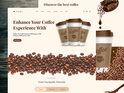 Coffee Shop Order website ui