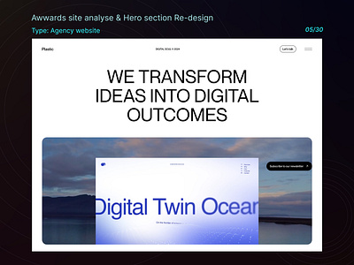 Hero Section Re-design agency website awwwards dailyux figma hero section minimal redesign typography website ui uiux ux uxlife visual website website design