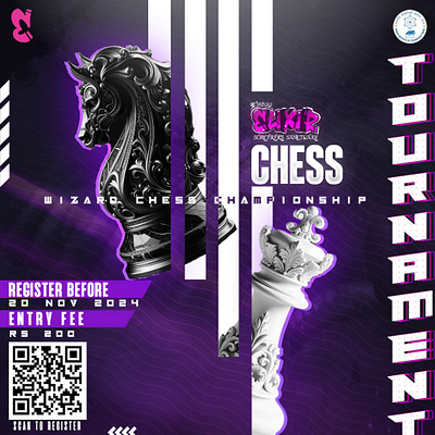 CHESS TOURNAMENT POSTER adobe adobe creative suite chess tournament poster event poster graphic design illustrator instagram post phtoshop tournament poster