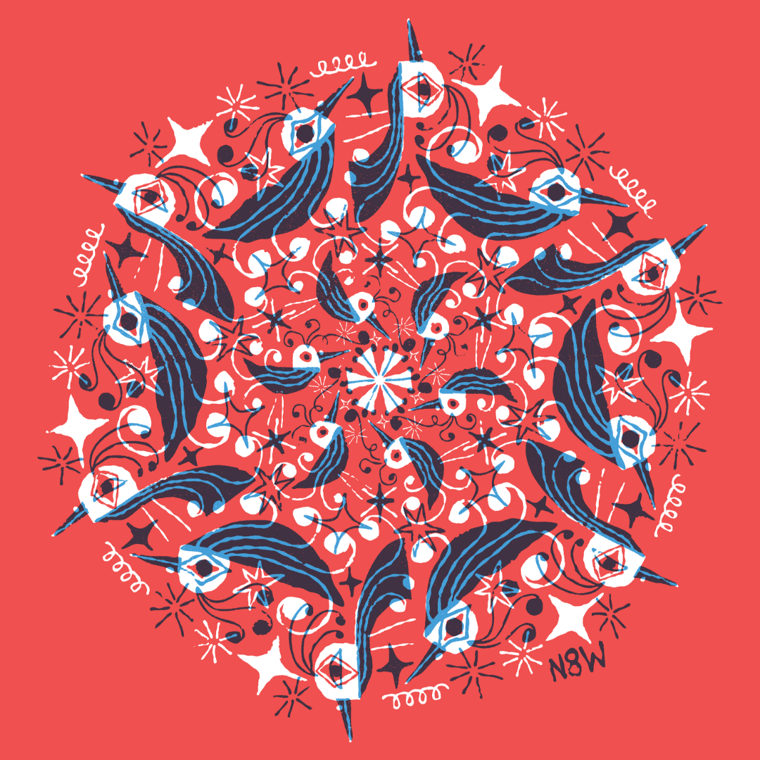 Symmetry art folk illustration nate williams