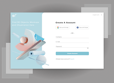 Create an Account Page UI Design account creation page app ui create account page login and signup ui mobile app design onboarding screen registration form signup ui ui design user onboarding ux design web design