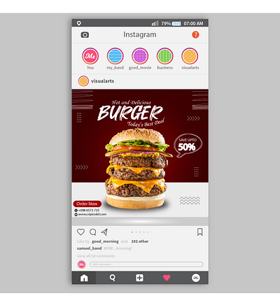 Food Social Media Post Design ads design branding burger cafe social media post design design facebook flyer food food instagram template freelancer graphic design instagram linkedin logo post restaurant flyer design social media post design thumbnail design ui unique