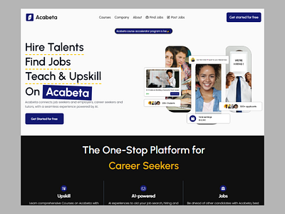 Acabeta - Landing Page hero section landing page ui web web design web page website