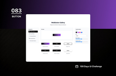 DAY-083 BUTTON 100 days ui 100days 100daysofui app design button button ui daily ui challenge design ui user interface web design