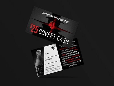 Covert Cash coupon layout print retail voucher