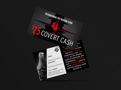 Covert Cash coupon layout print retail voucher