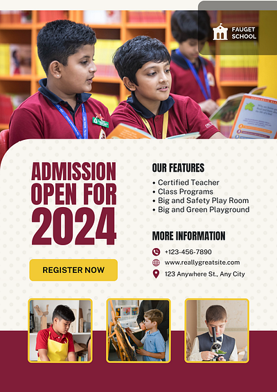 School Admission Poster Design education graphic design poster school