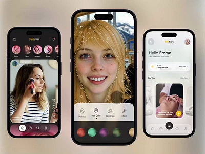 Beauty makeup and skin care ar mobile app design ai app app ar app ar camera beauty beauty app buy ecommerce instagram redesign instagram shop makeup makeup product mobile app sell shop shopping app skin care social media social network store