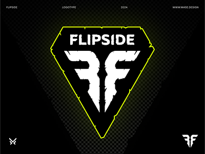 Flipside Logotype brand identity branding esport f ff letter logo logotype mase maserekt monogram sharp symbol visual identity wordmark