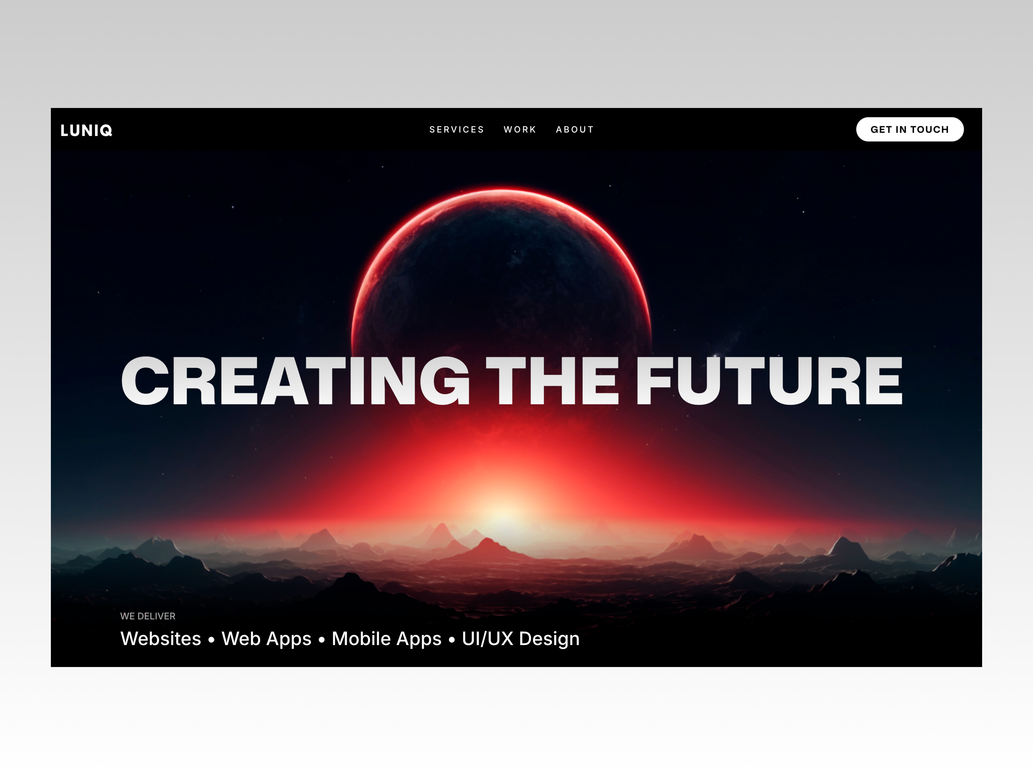 LUNIQ | Web & App Development and Design Agency agency website branding clean design graphic design modern design ui ui design ux design web design website website design