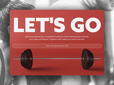 Go Personal Fitness Website 3d bold branding fitness graphic design gym red training typography ui web web design weight training