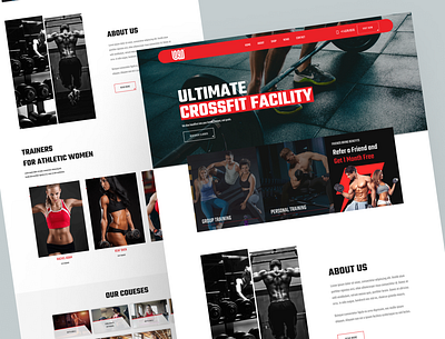 Website Design For Gym fitness gym gym landing page design gymnastics landing page uiux user interface web design website workout