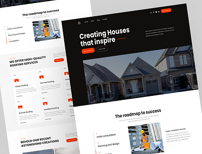 Landing Page Design For Building Houses architecture building building houses construction landing page real estate uiux user interface web design website