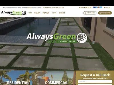 AlwaysGreenSyntheticGrass.com logo logo design web design website woocommerce wordpress