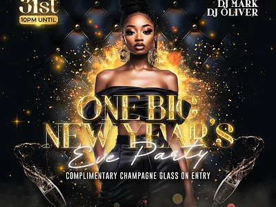 New Year Flyer Template nye party
