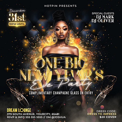 New Year Flyer Template nye party